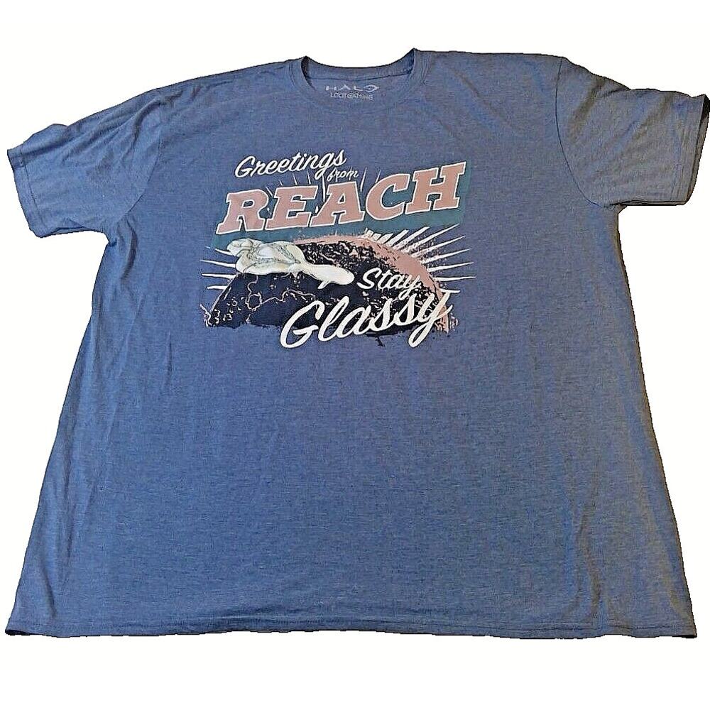 Lootgaming Halo Reach T Shirt XXL Blue Greetings From Reach Stay Glassy 2017